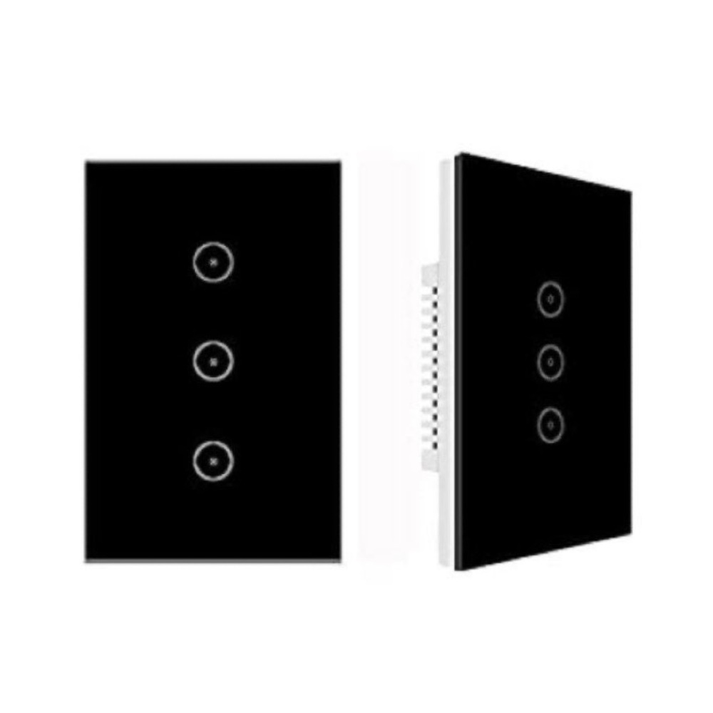 WiFi Smart Double Wall Light Touch Panel 3 Gang